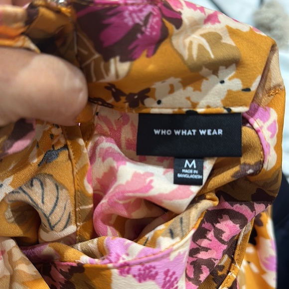 Like new long dress size M. Long sleeve Orange and pink - Picture 9 of 10